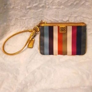 Coach Vintage Legacy Stripe Wristlet